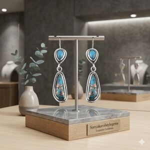 Style Blue and Silver Earrings
